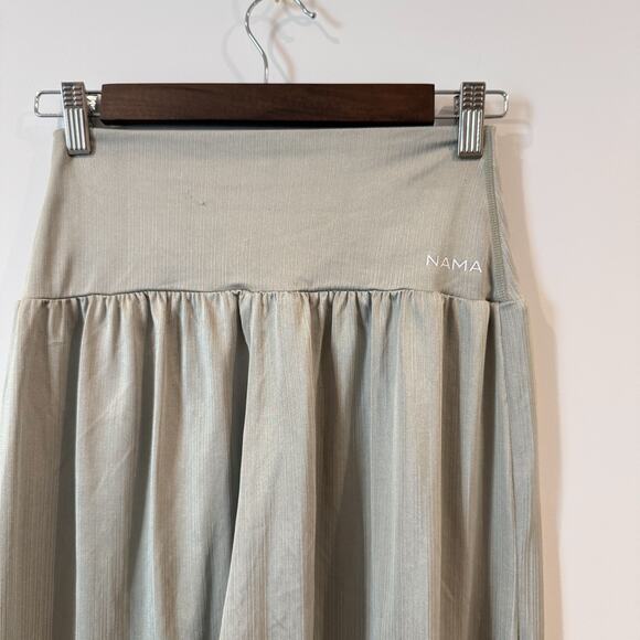 NAMA Liquid Genie Pant Emerald Green Satin Trousers Sz S - Picture 4 of 5